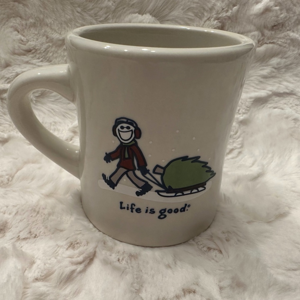 Life Is Good Home Diner Mug - Christmas Tree